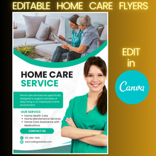 Load image into Gallery viewer, Home Care Flyer Templates (editable in Canva)
